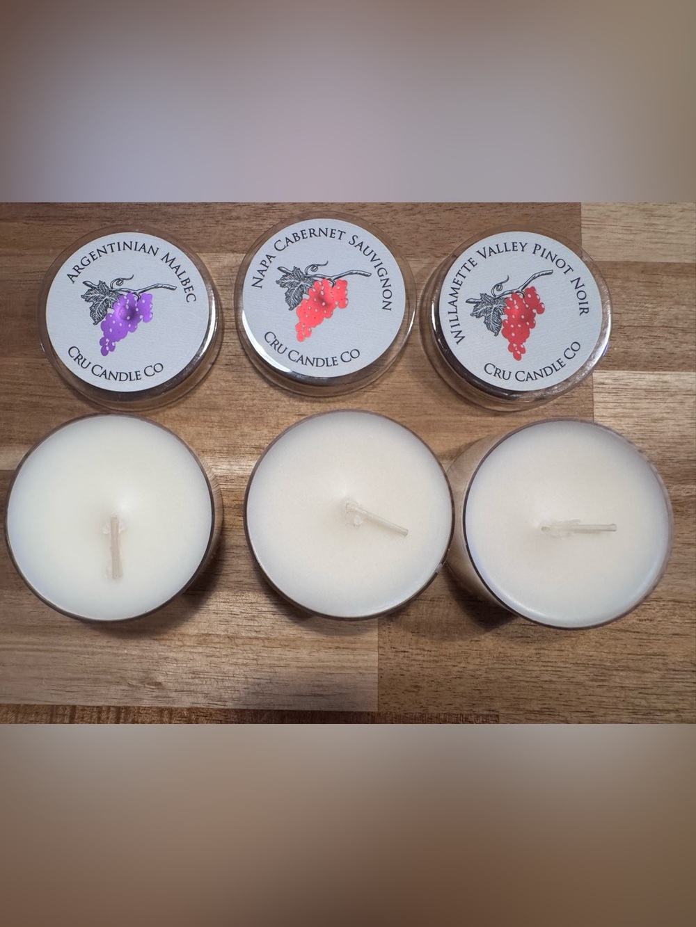 Cru Candle Co Wine themed candle set